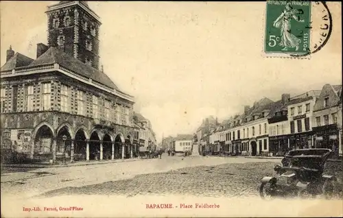 Ak Bapaume Pas de Calais, Place Faidherbe