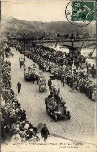 Ak Rouen Seine Maritime, Fetes Normandes, Juin 1909, Chars du Cortege