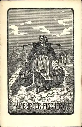 Ak Hamburg Mitte Altstadt, Hamburger Fischfrau, Alt Hamburg Tag, 01.07.1923, Zool. Garten