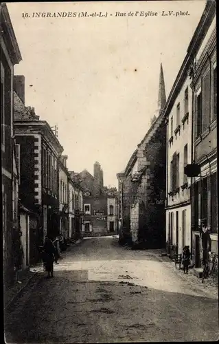 Ak Ingrandes Maine-et-Loire, Rue de l'Eglise