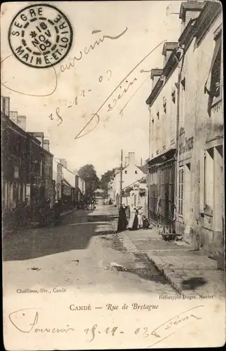 Ak Candé Maine et Loire, Rue de Bretagne