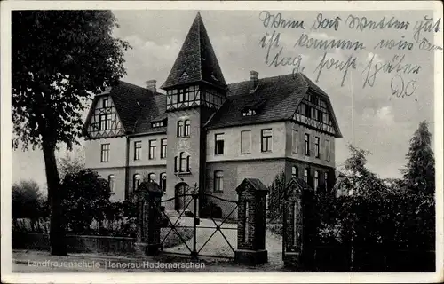 Ak Hanerau Hademarschen in Schleswig Holstein, Landfrauenschule