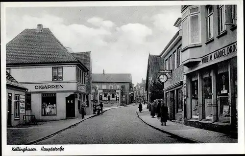 Ak Kellinghusen in Holstein, Hauptstraße, Drogerie Wilhelm Karden