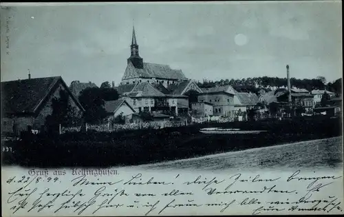 Mondschein Ak Kellinghusen in Holstein, Blick zur Kirche, Nacht