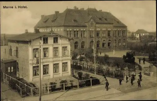 Ak Marne in Holstein, Straßenpartie