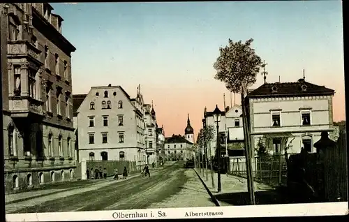 Ak Olbernhau im Erzgebirge, Albertstraße