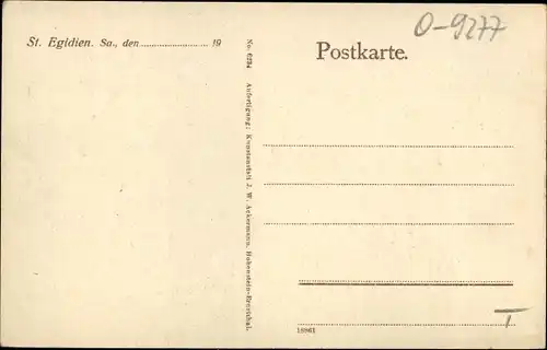 Ak Sankt Egidien in Sachsen, Totale, Kirchpartie, Postamt, Viadukt