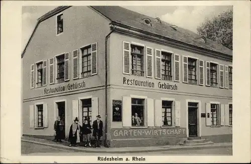 Ak Rüdesheim am Rhein, Restaurant Gebürsch