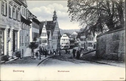 Ak Backnang in Württemberg, Marktstraße