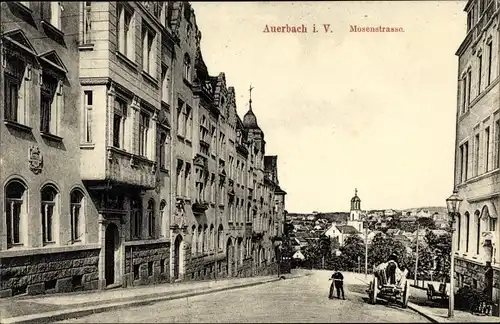 Ak Auerbach im Vogtland, Partie in der Mosenstraße