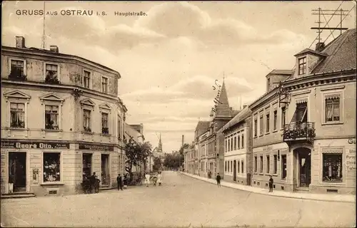 Ak Ostrau in Sachsen, Hauptstraße