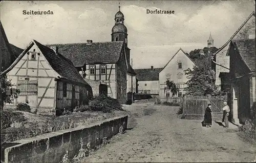 Ak Seitenroda in Thüringen, Dorfstraße