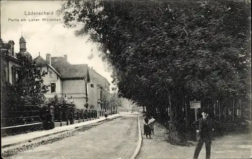 Ak Lüdenscheid im Märkischen Kreis, Partie am Loher Wäldchen