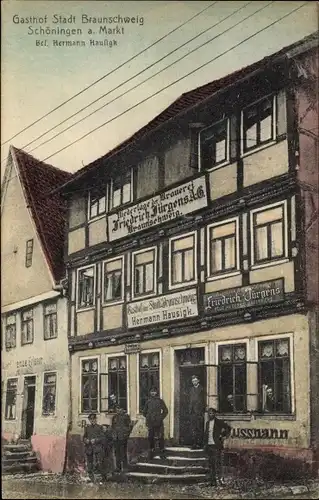 Ak Schöningen Niedersachsen, Gasthof Stadt Braunschweig