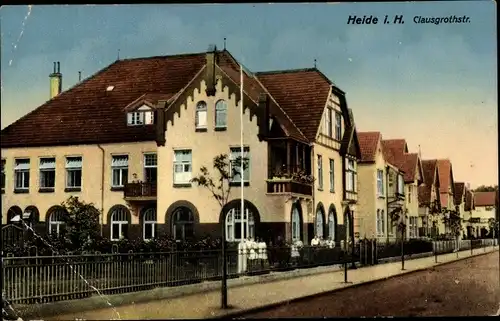 Ak Heide in Holstein, Partie in der Claus Groth Straße