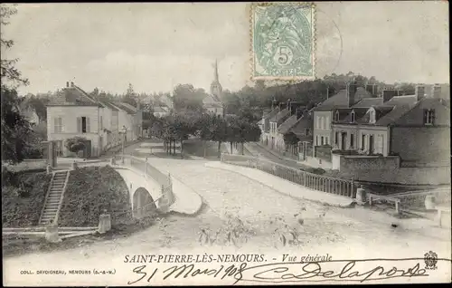 Ak Saint Pierre lès Nemours Seine et Marne, Vue generale