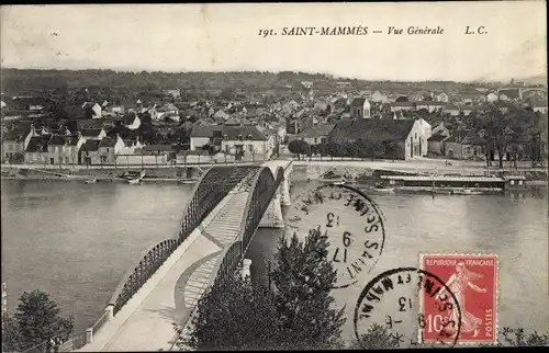 Ak Saint Mammès Seine et Marne, Vue generale
