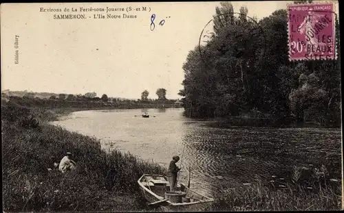 Ak Sammeron Seine et Marne, L'Ile Notre Dame