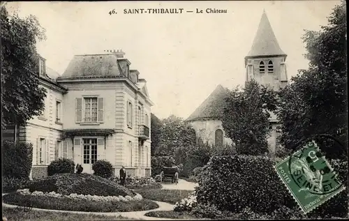 Ak Saint Thibault Seine et Marne, Le Chateau