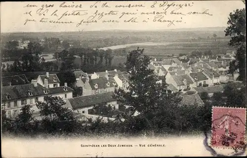 Ak Saint Jean les Deux Jumeaux Seine et Marne, Vue generale