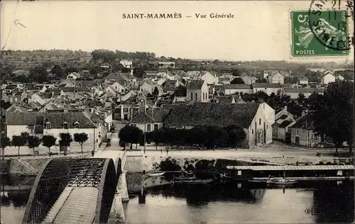 Ak Saint Mammès Seine et Marne, Vue Generale