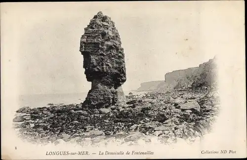 Ak Longues sur Mer Calvados, La Demoiselle de Fontenailles