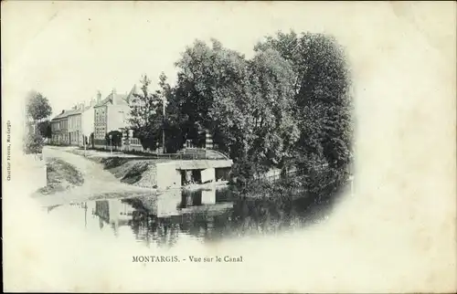 Ak Montargis Loiret, Vue sur le Canal