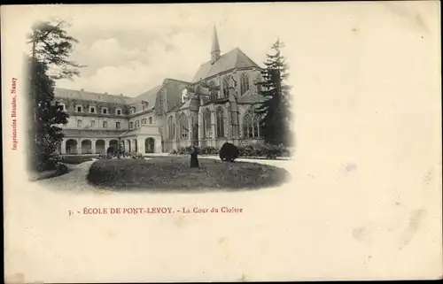 Ak Pontlevoy Loir et Cher, Ecole, La Cour du Cloitre