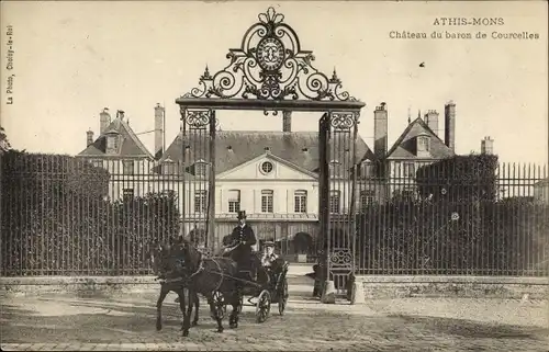 Ak Athis Mons Essonne, Chateau du baron de Courcelles