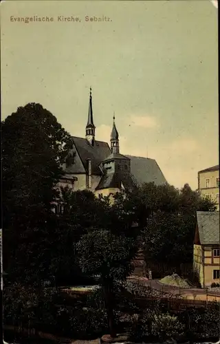 Ak Sebnitz Sächsische Schweiz, Evangelische Kirche