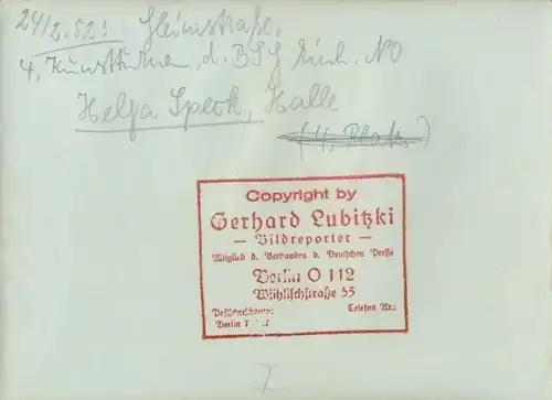 Foto Turnen, 4. Kunstturnen d. BSG Einheit NO 1952, Helga Speck aus Halle, Gleimstraße