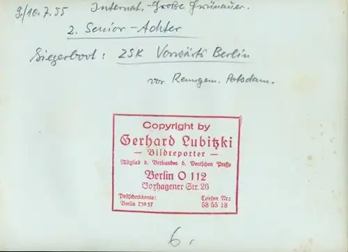 Foto Int. Große Grünauer Regatta 1955, 2. Senior Achter, ZSK Vorwärts Berlin