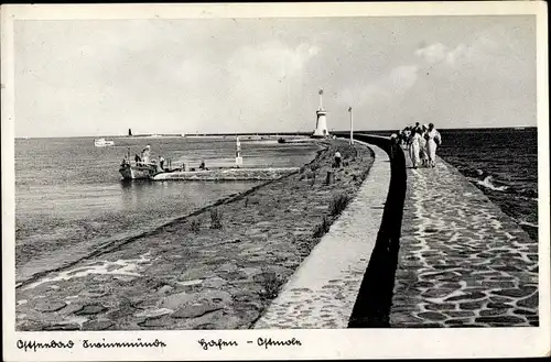 Ak Świnoujście Swinemünde Pommern, Hafen, Ostmole
