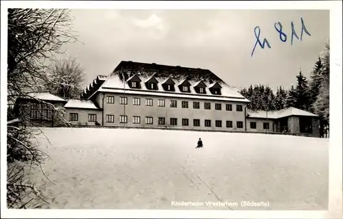 Ak Westerham Oberbayern, Kinderheim, Winter