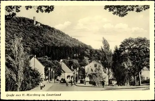Ak Niedermarsberg Marsberg im Sauerland, Blick auf den Ort
