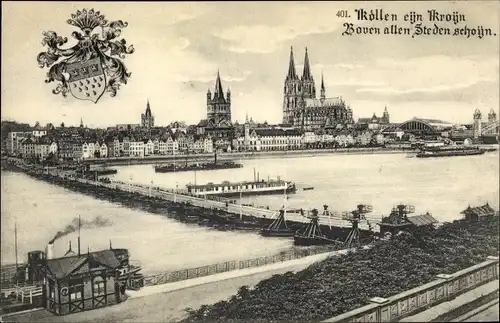 Wappen Ak Köln am Rhein, Panorama