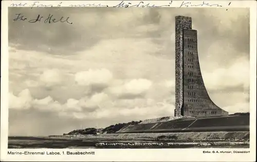 Ak Ostseebad Laboe, Marine Ehrenmal, 1. Bauabschnitt