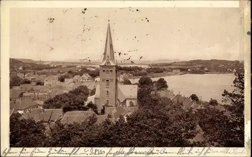 Ak Plön in Holstein, Teilansicht, Blick vom Schloßturm