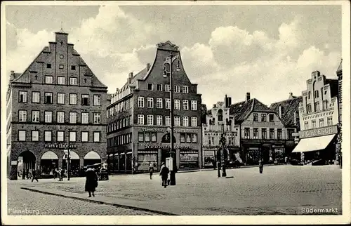 Ak Flensburg in Schleswig Holstein, Südermarkt