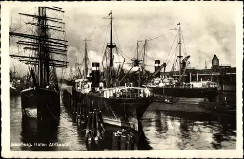 Ak Hamburg Mitte Altstadt, Hafen Afrikahöft