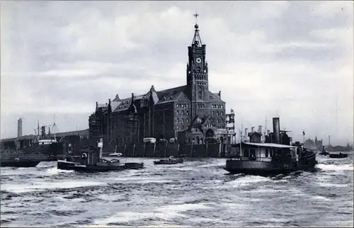 Ak Hamburg Mitte Altstadt, Hafenpartie