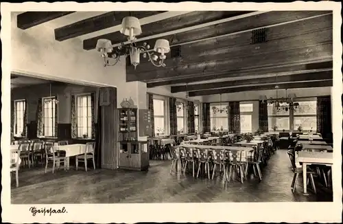 Ak Sonthofen im Oberallgäu Schwaben, Hotel Sonne, Speisesaal