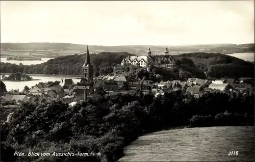 Ak Plön in Holstein, Ort vom Aussichtsturm gesehen