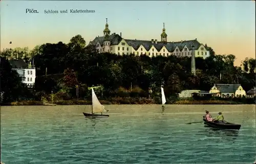 Leuchtfenster Ak Plön in Holstein, Schloss, Kadettenhaus