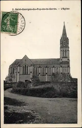 Ak Saint Georges du Puy de la Garde Maine et Loire, L'Eglise