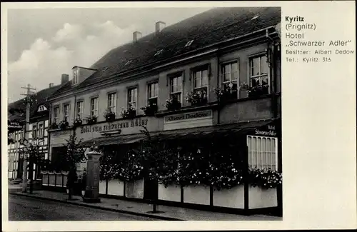 Ak Kyritz in der Prignitz, Hotel Schwarzer Adler