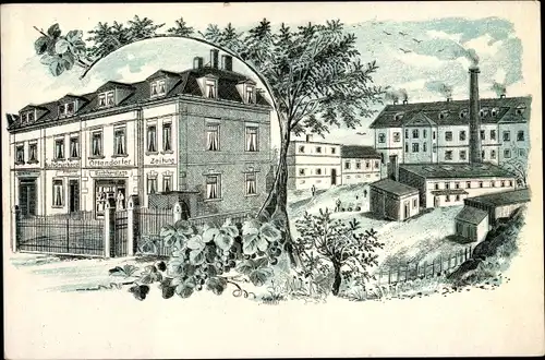 Litho Ottendorf Okrilla Sachsen, Buchhandlung Ackermann-Rühle