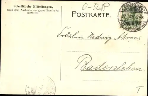 Ak Löderburg Staßfurt im Salzlandkreis, Langestraße, Kaiserl. Postamt