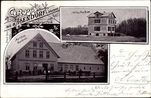 Ak Asendorf Niedersachsen, Matthies Gasthaus, Villa Musfeldt