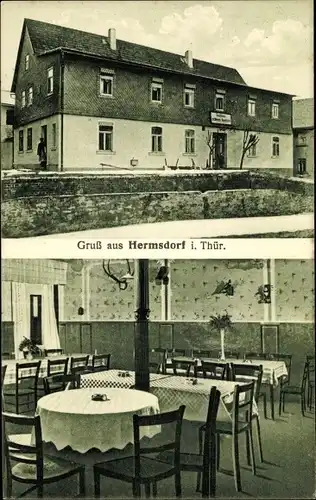 Ak Hermsdorf in Thüringen, Gasthaus zur schönen Aussicht